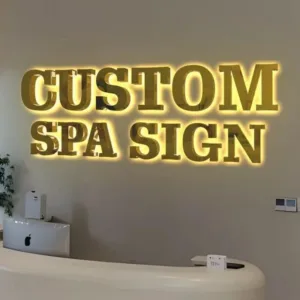 Custom LED Illuminated Metal Letters 3D Business Sign Laser Cut Logo Sign Beauty Salon Sign Signboard Backlit Sign Dropshipping