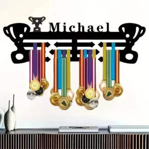 Custom Vintage Metal Medal Rack, for Displaying Medals on The Wall, Decorative Hooks for Medals&Trophies, Valentine's Day Gifts