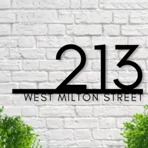 Custom Metal House Plaque - Tailor-Made Address Sign for Doors/Mailboxes, Personalized Name & Number Plaque, Outdoor Wall Plaque