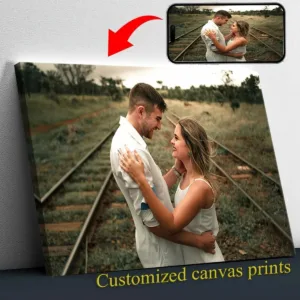 Custom Print Canvas Painting From Your Photos Wedding Birthday Poster Wall Art Decoration Pets Family Landscape Picture Decor