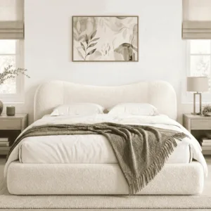 EnHomee Cloud Bed Frame with 5.9" Detachable Headboard, No Assembly Required Beds All-Foam Boneless, Noise-Free, No Box Spring Needed