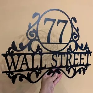 Custom Metal House Number & Street Name Sign - Personalized Iron Address Plaque for Outdoor, Home Decor -Gift for new year