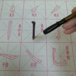 2pcs Stroke Practice China Calligraphy Practice Brush Introduction to Calligraphy Copybook No ink Water writing cloth