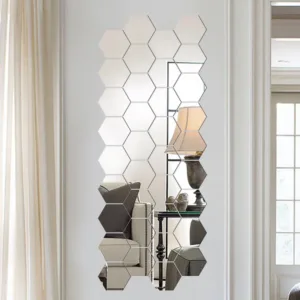 6/12Pcs 3D Mirror Wall Sticker Home Decor Hexagon Decorations DIY Removable Living-Room Decal Art Ornaments For Home Drop Ship