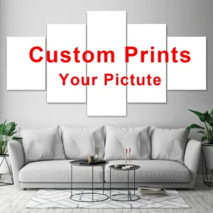5 Piece Canvas Wall Art Custom Photo Customized Posters Picture Home Decor Framed Painting Interior Decor Room Decoration