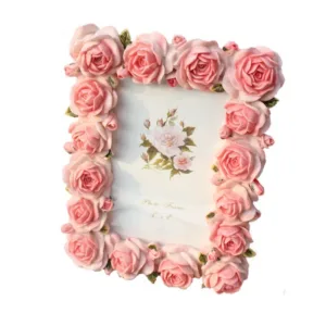 European Resin Rose Flower Photo Frame Decoration Picture Frame