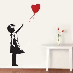 Banksy Wall Decal, Balloon Girl Inspired - Banksy Vinyl Wall Art Sticker ,A2064