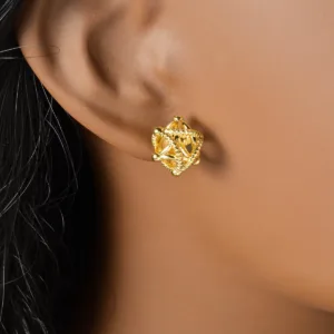 Gold Plated Bohemia Bride Earrings Luxury Dubai Jewelry for Women Wedding Valentine Anniversary Birthday Christmas Gift