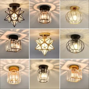 Nordic Modern Simple Led Ceiling Lights Acrylic Crystal Lampshade Unique Lamp Designs Wall Aisle Corridor Living Room Pendant