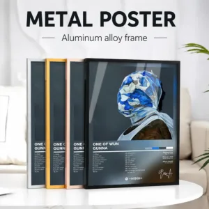Gunna One Of Wun Framed Aluminum Metal Poster Customized Photo Moody Graphic Style Wall Art For Creative Studio Music Fan Gift