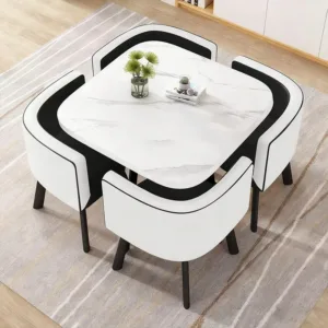 //Wholesale Modern Eco-Friendly Strong Dining Table Sets 4 Chairs Wooden Restaurant Hotel Cafe Apartment Commercial Use Dining