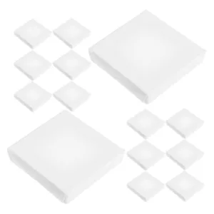 14Pcs Mini Tabletop Picture Frames 5x5cm Cotton Canvas Framed Mini Oil Painting Board Vintage Small Decorative Frames