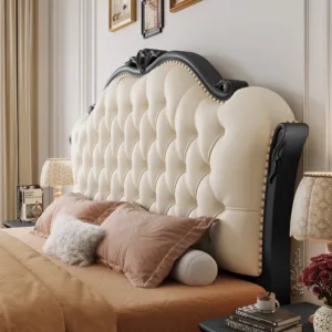 European-Style Elegant Solid Wood Beds American Retro Guesthouse & Hotel Double Bed Luxury High-End Bedroom Furniture FYBB