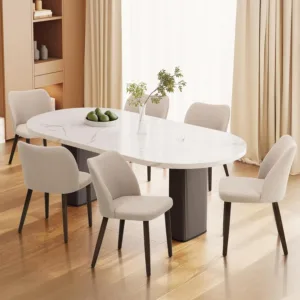#Wooden Dining Chairs Set of 6, Upholstered Kitchen Dining Room Chair, Modern Fabric Farmhouse Dinner Chair for, Customized