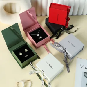 Gift Packaging Box High Quality Flip Jewelry Box Jewelry Box Compact Necklace Organizer For Home Travel Jewelry Storage