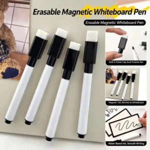 5PCS/10PCS Dry Erase Markers With Eraser Cap White Board Dry Erase Markers Classroom Dry Wipe Pens For Home Office School