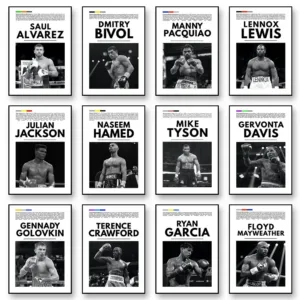 Fighting Boxing Star Canvas Wall Art Print Poster MMA Decorative Painting Home Decor Sports Lover Gift Unframed