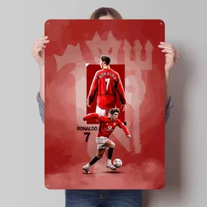 Cristiano Ronaldo Art Metal Poster Custom Wall Art Retro Vintage Tinplate Signs for Fans Bathroom Decor Room Accessories House