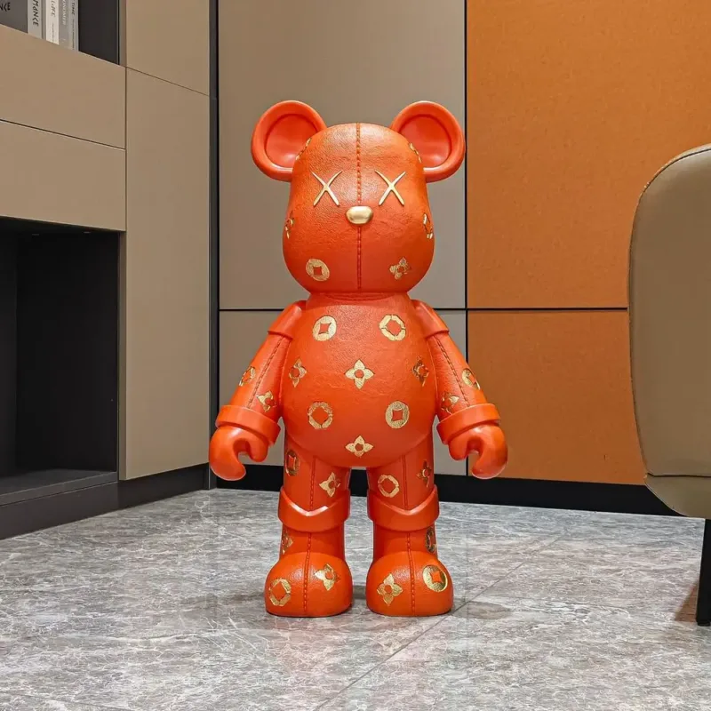 Light Luxury Resin Piggy Bank for Living Room TV Cabinet Decor New House Housewarming Gift Hotel Decoration Resin Bear Ornament