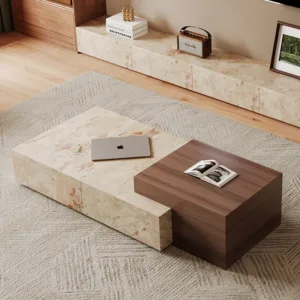 Elegant Retro Coffee Tables Trendy Aesthetic Wabi Sabi Unique Coffee Tables With Drawers Design Mesa Centro Furniture For Home
