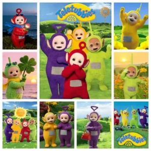 2026 New Cute T-Teletubbies 5D DIY Full Square Round Diamond Painting Home Living Room Bedroom Aesthetic Bar Decoration Gift