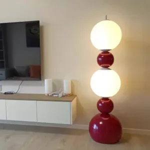 Nordic Designer Gourd LED Floor Lamp for Villa Living Room Bedroom Sofa Side Creative Standing Corner Light Indoor Room Decor