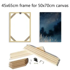 45x65cm Wooden Frame For 50x70cm Canvas Wall Art Prints Diamond Painting Frame Kit Picture and Poster Wood Wall Frame Home Decor