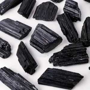 Natural Black Tourmaline Rough Raw Stone Crystal Mineral Specimen Irregular Rock for Home Decor Aquarium Jewelry Making