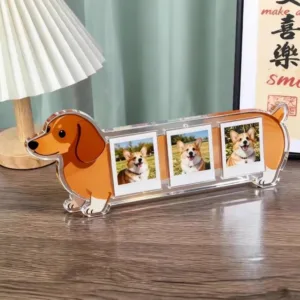 Trendy Acrylic Picture Frames 3 Inches Photo Display Photo Frames Dog Shaped Collection Decor Desktop Picture Frame Home Decor