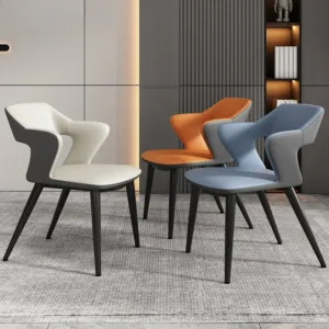 Dining chairs, household living room dining table chairs, light luxury soft pack stools, backrest dining chairs, Nordic style