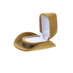 Cowboy Hat Jewelry Box Vintage Ring Box Western Decor Jewelry Display Storage Case for Engagement Wedding Ceremony Anniversary
