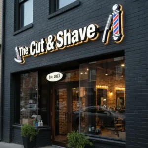 LED Backlit 3D Letters Custom Hair Salon Barbershop Waterproof Store Front Luminous Signage