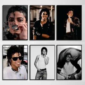 Michael Jackson Portrait King of Pop 1980s Subway Music Videos Canvas Painting Wall Art Poster Picture Home Decor Mural Cuadros