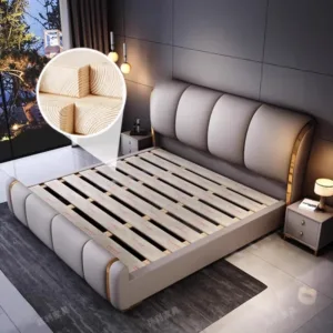 #Bedside Table Bed KingSize Queenbed FramesWith Headboardt for 180x200cm Bed Racks And Frame Beds On Clearance Bedroom Furniture