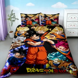 Duvet Cover Dragon Ball Anime Soft and Comfortable Twin Single King Kids Adult Gift Three Piece Set Decorative Bed Sheet