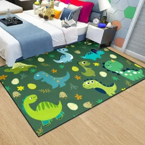 Cartoon dinosaur carpet children's room bedside soft non-slip floor mat game crawling floor mat home decoration carpet door mat