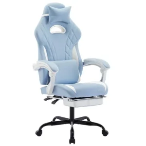 Gaming Chair with Footrest and Massage Lumbar Support, Ergonomic Computer Gamer Chair, Office Video Game Chairs, Customized