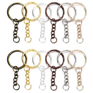 20/50Pcs Key Ring Key Chain Round Split Keyfob Keyrings With Jump Ring For Keychain Pendants DIY Jewelry Making Accessories