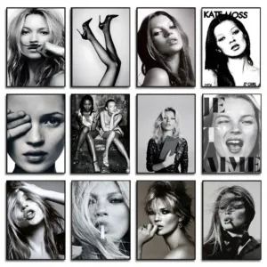 K-Kate Moss Poster HD art sticky wall waterproof home living room bedroom bar aesthetic decoration