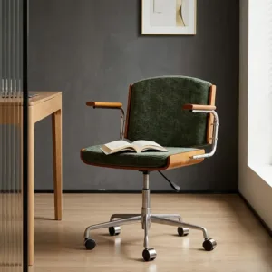 Home Backrest Computer Chair Gaming Armchair Nordic Solid Wood Office Chairs Luxury Office Furniture Lifting Swivel Desk Chair Z