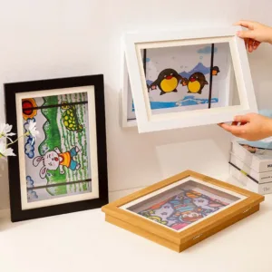 Children Art Frames Magnetic Front Open Changeable Kids Frametory for Poster Photo Drawing Paintings Pictures Display 3 Colors