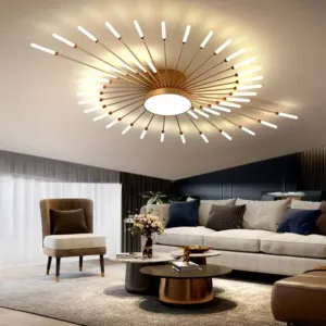 Modern Designer LED Ceiling Lamp Living Room Lights Lustre Home Interior Decoration Dining Bedroom Creative Spiral Art Fixtures
