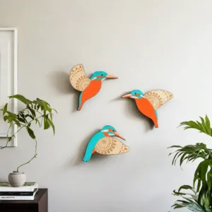 3Pcs Wooden Bird Wall Decor Art Vintage Gothic Home Decor Living Room Bathroom Kitchen Decorations Indoor Outdoor Gift