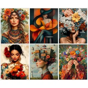 GATYZTORY Paintings By Numbers Kits Abstract Acrylic Paint By Numbers For Adults Figure On Canvas Wall Unique Gift Home Decorati