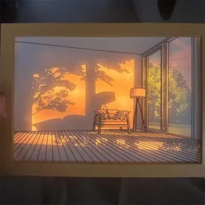 Bedside Art Luminous Sketch Lighting Wall Lamps Painting Photo Frame Bedroom Living Room Picture Frame USB Plug Dimming Art Lamp