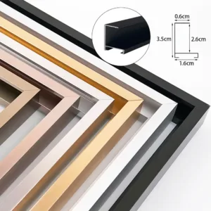 Metal Aluminum Outer Frame and Wooden Inner Frame Canvas Prints Painting DIY Frame Kit Multi-color for Home Decoration