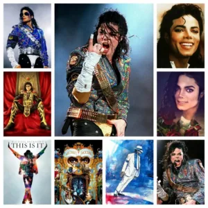 King of Pop Michael Jackson 5D DIY Diamond Embroidery Full Diamond Painting Cross Stitch Rhinestone Decoration Mosaic Home Decor