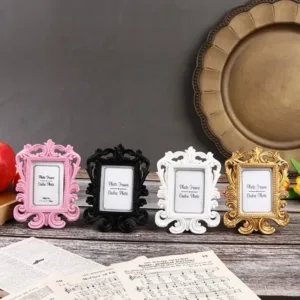 Gift Square Wedding Photo Frame Resin Photo Prop Retro Photo Frame Wedding Home Decor Baroque Photo Holder