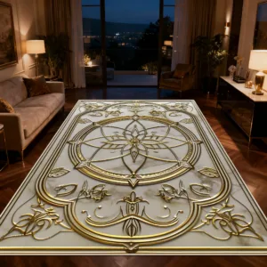 European Gold Luxury Fluffy Living Room Carpet Room Decoration Aesthetic Non-slip Soft Rug Large Area Easy Clean Sofa Floor Mats
