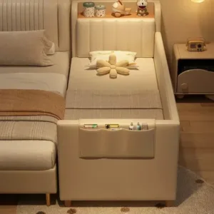 & Modern Widened Bed Side Splicing Children's Beds with Guardrails Boys and Girls Beds for Children Designer Children's Furnitur